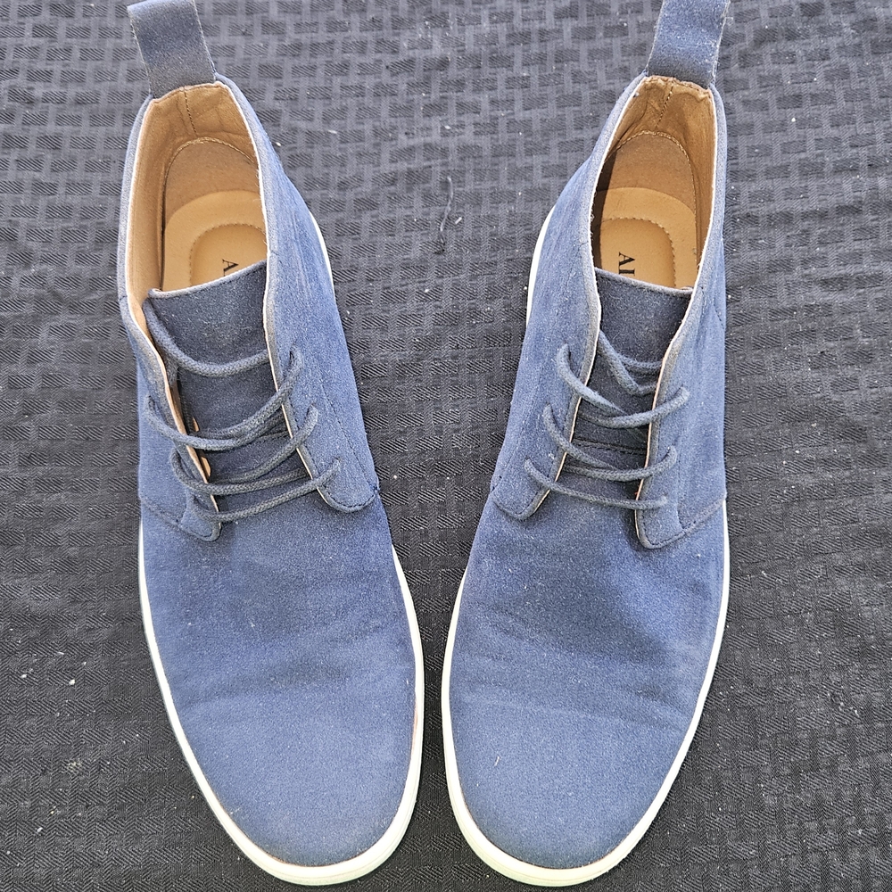 Alfani Blue Chukka Boots with Suede Upper and Rubber Soles